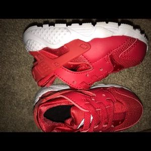 Red and white hurraches
